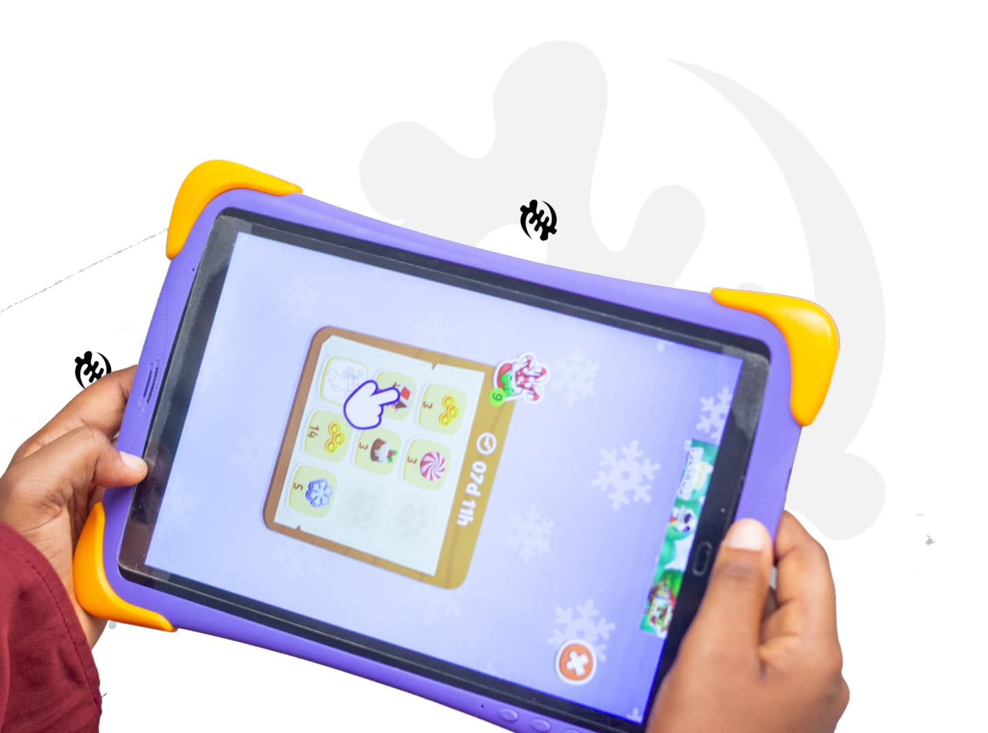 Tablet with the Relu Kiddie Kit App